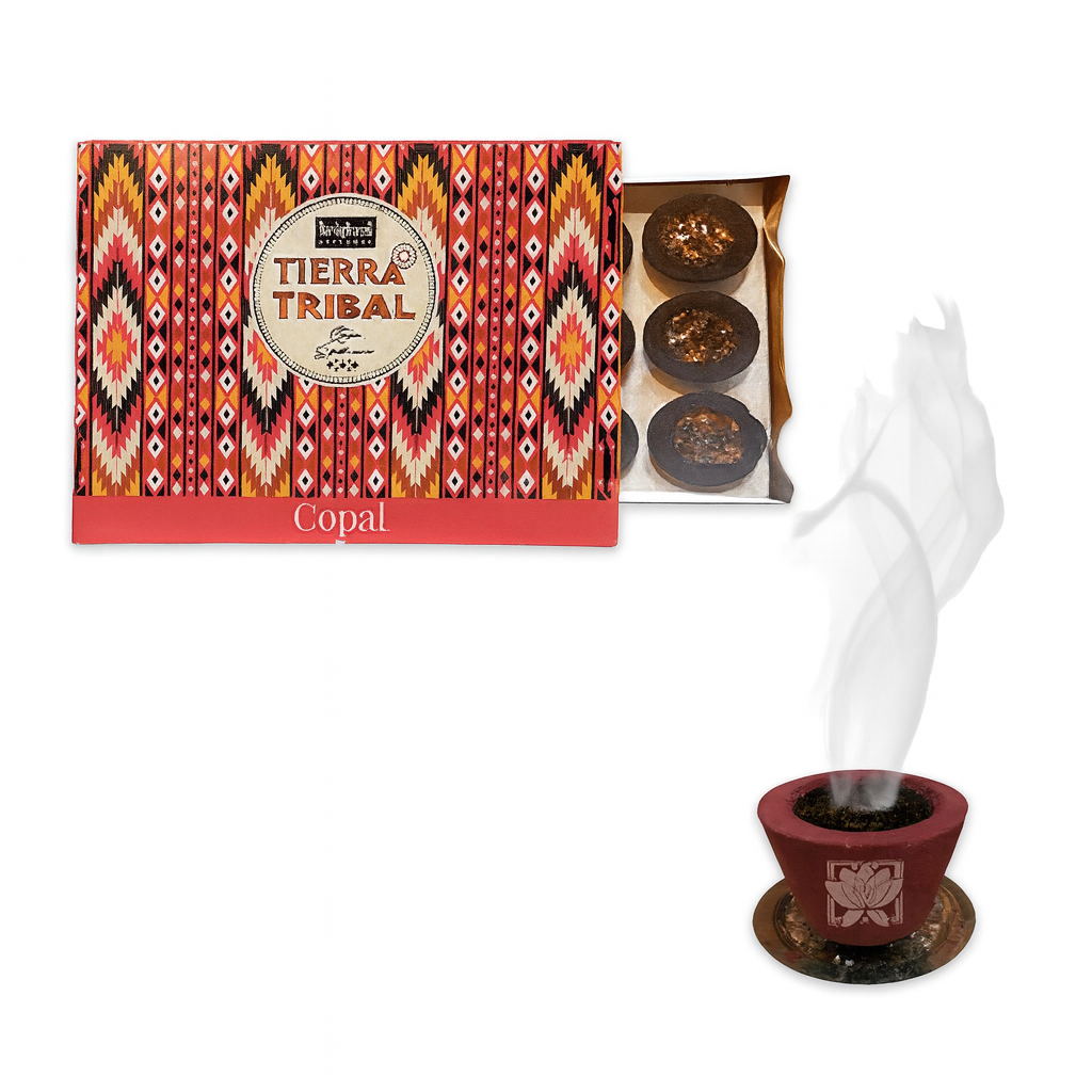 Resina Natural en Copa Krishna Tribal Earth – Incienso Ritual (Varios Aromas)