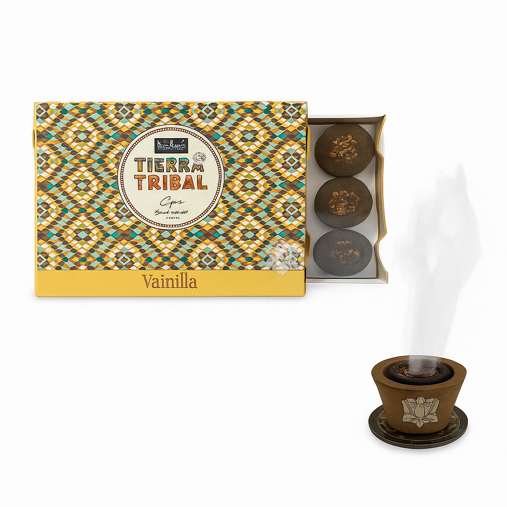 Resina Natural en Copa Krishna Tribal Earth – Incienso Ritual (Varios Aromas)