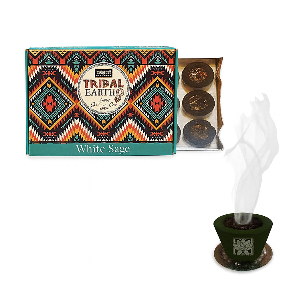 Resina Natural en Copa Krishna Tribal Earth – Incienso Ritual (Varios Aromas)